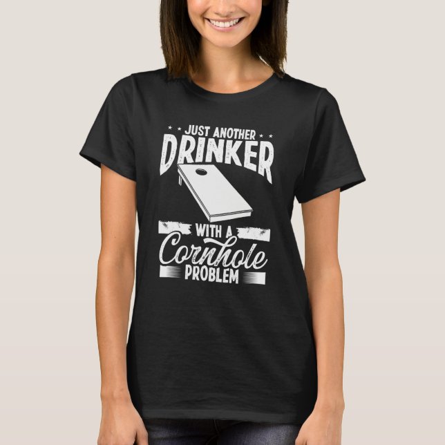 Camiseta Cornhole Player Beer Throwing Cornhole Drinking Te (Anverso)