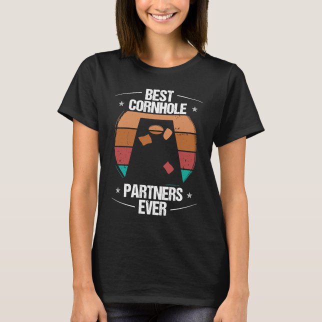 Camiseta Cornhole Player Best Partners ever Throwing Cornho (Anverso)