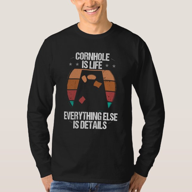 Camiseta Cornhole Player is Life Details Cornament Throwing (Anverso)