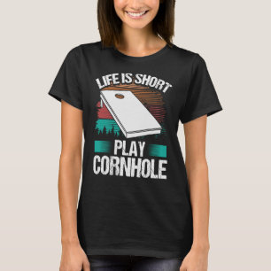 Camiseta Cornhole Player Life es corta Tosser Throwing Corn