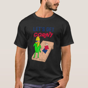 Camiseta Cornhole Pun Let's Get Corny