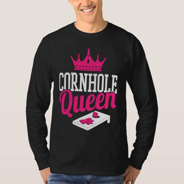 Camiseta Cornhole Queen Corn Hole Sack Cornhole Game (Anverso)
