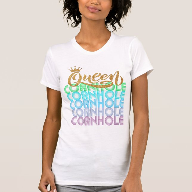 Camiseta Cornhole Queen T-Shirt (Anverso)