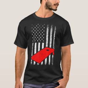 Camiseta Cornhole Retro American Flag Cornhole 4 De Julio