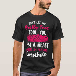 Camiseta Cornhole Team Bean Bag Player Champ Chica Do