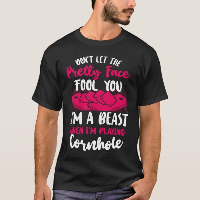 Camiseta Cornhole Team Bean Bag Player Champ Chica Do (Anverso)