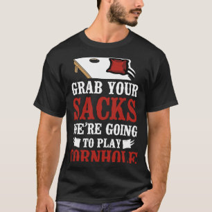 Camiseta Cornhole Team Bean Bag Player Champ Pun Agarra tu