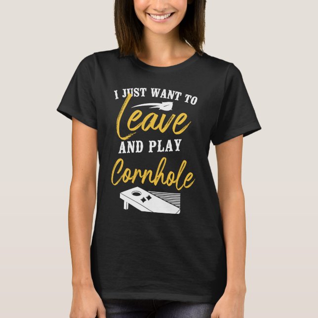 Camiseta Cornhole Team Bean Bag Player Champ Solo Quiero (Anverso)