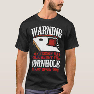 Camiseta Cornhole Team Bean Bag Player Chic Advertencia Est