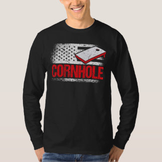 Camiseta Cornhole Torneo Cornstar Hole Rojo Blanco