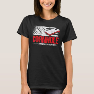 Camiseta Cornhole Torneo Cornstar Hole Rojo Blanco