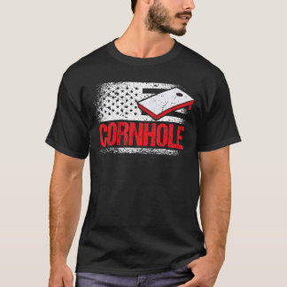 Camiseta Cornhole Torneo Cornstar Hole Rojo Blanco