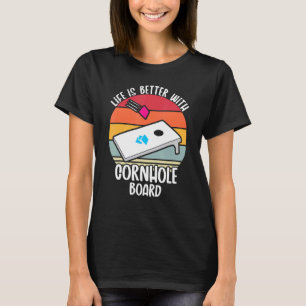 Camiseta Cornhole Toss Hole Bean Bag Toss Game Board Lawn S