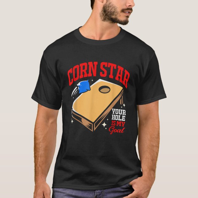 Camiseta Cornhole Tu Agujero Es Mi Objetivo (Anverso)
