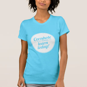 Camiseta Cornhole usted que va a aprender hoy oscuridad