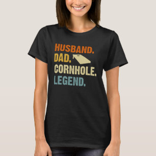 Camiseta Cornhole Vintage Husband Dad Cornhole Legend