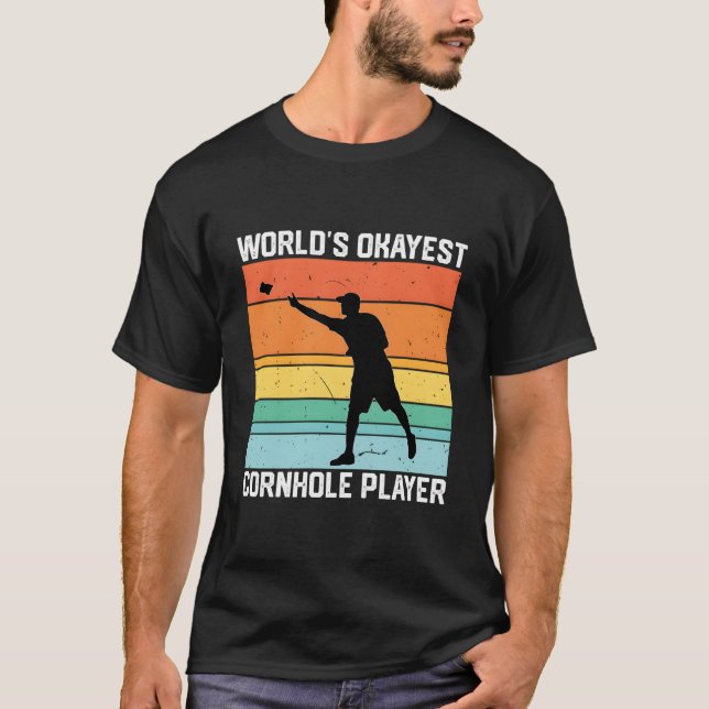 Camiseta Cornhole World'S Okayest Cornhole Player (Anverso)