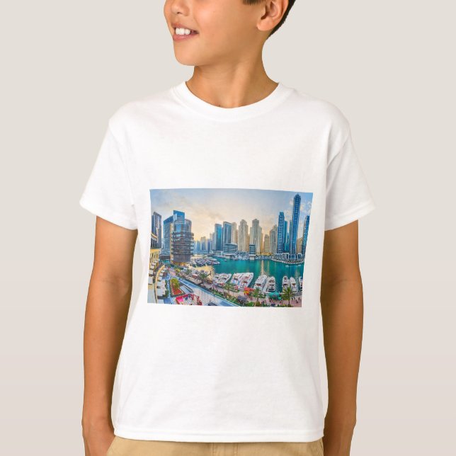 Camiseta Cornisa de rascacielos modernos de Dubai (Anverso)