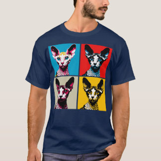 Camiseta Cornish Rex Art Cat Aovers
