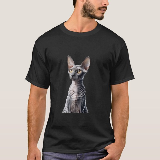 Camiseta Cornish Rex Cat Breve Tee - Fel Único Y Elegante (Anverso)