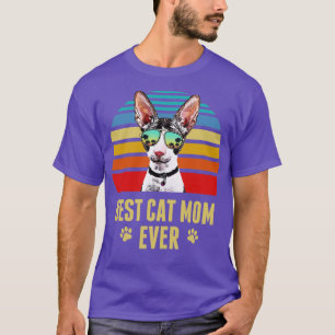 Camiseta Cornish Rex Cat Mejor Mamá Gato Jamás Retro Beach