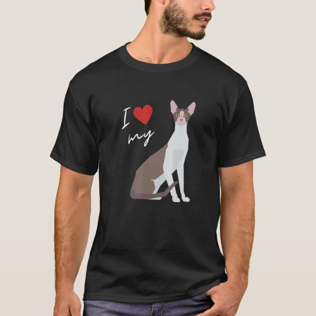 Camiseta Cornish Rex Cat Mom For Cat (Anverso)
