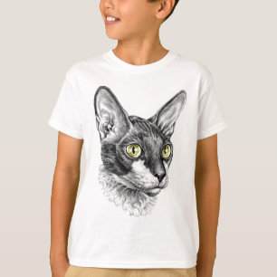 Camiseta Cornish Rex Sketch