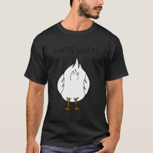 Camiseta Corny Dad Chiste adivina W Chicken Butt