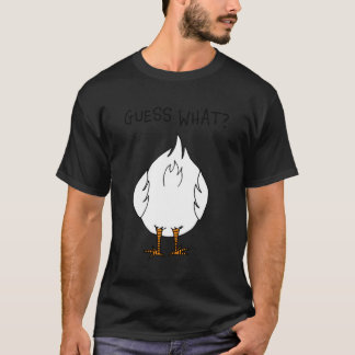 Camiseta Corny Dad Chiste adivina W Chicken Butt