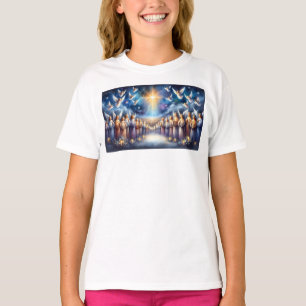 Camiseta Coro celestial bajo la estrella de Belén