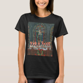 Camiseta Coro de niños cantando en la iglesia vintage de Na