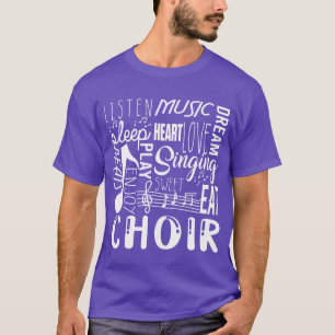 Camiseta Coro Music Heart Love Nota musical Comer chica de