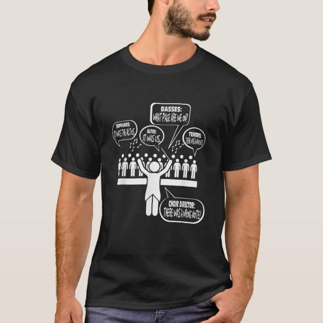Camiseta Coro musical cantando a miembros que dicen gracios (Anverso)