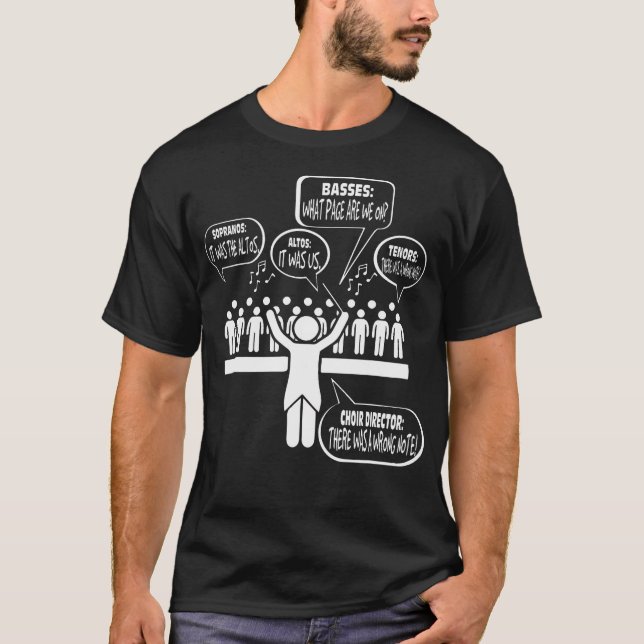 Camiseta Coro musical cantando a miembros que dicen gracios (Anverso)