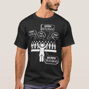 Camiseta Coro musical cantando a miembros que dicen gracios