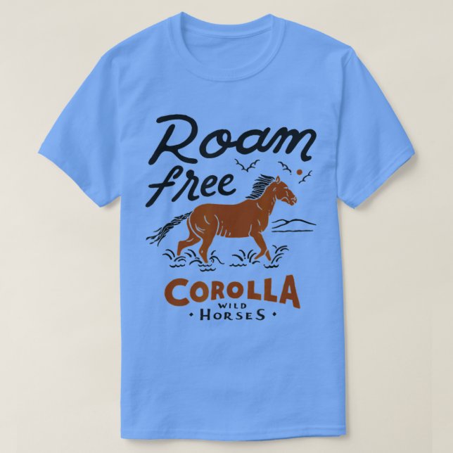 Camiseta Corolla Caballo salvaje Bancos exteriores Souvenir (Diseño del anverso)