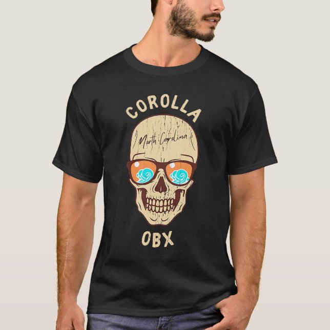 Camiseta Corolla NC Summertime Vacation Skull Gafas de sol (Anverso)