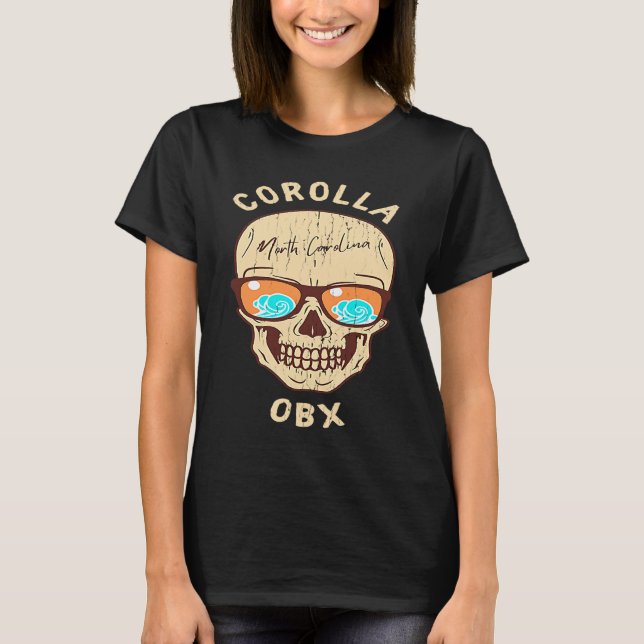 Camiseta Corolla NC Summertime Vacationing Skull Sunglasses (Anverso)