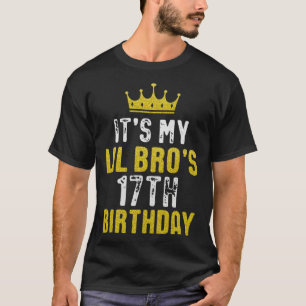 Camiseta Corona Amarilla Cumpleaños 17 Para Hermano De Herm