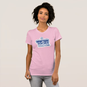 Camiseta Corona azul inclinada