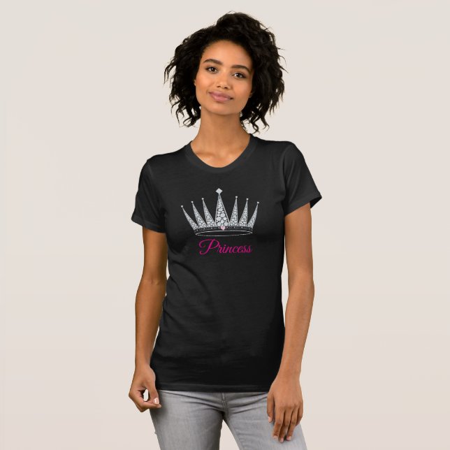 Camiseta Corona con diamantes falsos (Anverso completo)