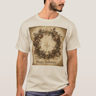 Camiseta Corona de cráneo de rosa gótica