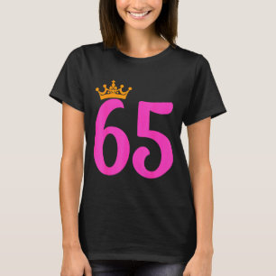 Camiseta Corona de cumpleaños 65 Cumpleaños 65 años 