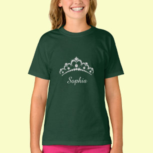 Camiseta Corona de diamante blanco, nombre del guión