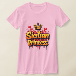 Camiseta corona de estilo graffiti de Princesa Siciliana co