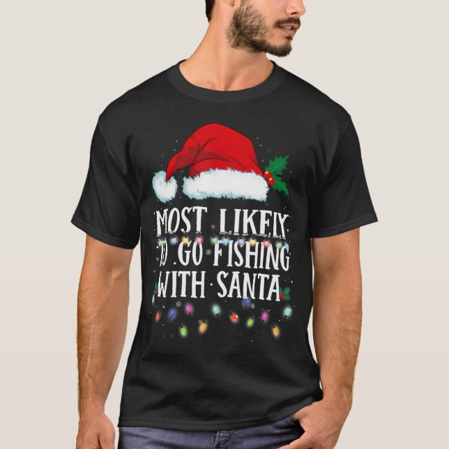 Camiseta Corona de Fishmas — Trucha arcoíris navideña (Anverso)