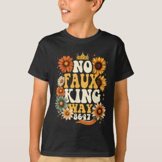 Camiseta Corona de girasol retro divertida sin rey falso