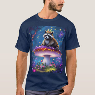 Camiseta Corona de hongo de mapache lindo de fantasía