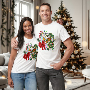 Camiseta Corona de Navidad de dragón chino de fantasía