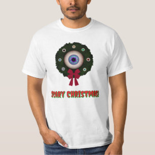 Camiseta Corona de Navidad de Ojos